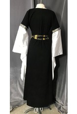 Cloak and Dagger Creations G1110 - Black Moleskin Gown, White Sleeves. Beastie Trim
