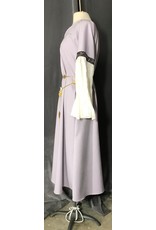 Cloak and Dagger Creations G1113 -  Pale Purple V-Neck Gown, White Cotton  Angel Sleeves, Purple Floral Trim