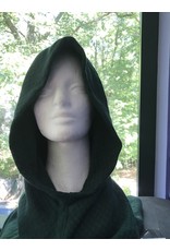 Cloakmakers.com H345 - Green Lattice Weave Rayon Hooded Cowl