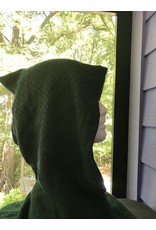 Cloak and Dagger Creations H345 - Green Lattice Weave Rayon Hooded Cowl