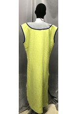 Cloakmakers.com J764 -Green  & Grey Sleeveless Linen Tunic, Horse Embroidery