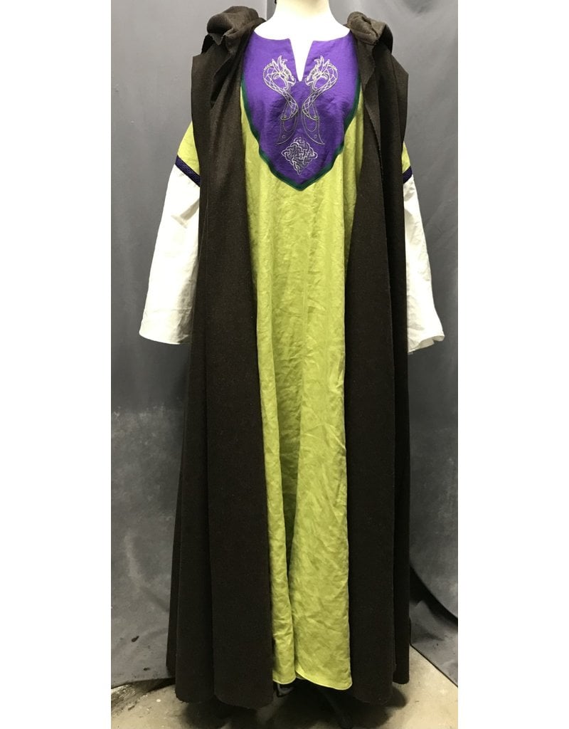 Cloakmakers.com R507 - Brown Wool Sleeveless Jedi Vest