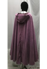 Cloak and Dagger Creations 4717 - Dusty Plum Purple Moleskin Cloak, Dark Purple Hood Lining, Pewter Clasp