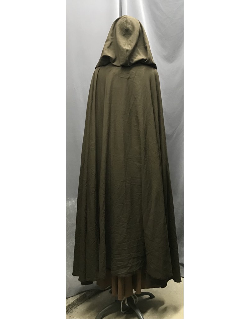 Cloak and Dagger Creations 4731 - Brown Washable Wool Hooded Ranger/Hobbit Cloak, 4 Buttons