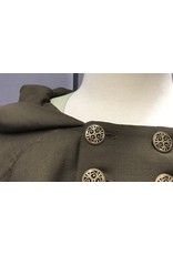 Cloakmakers.com 4731 - Brown Washable Wool Hooded Ranger/Hobbit Cloak, 4 Buttons