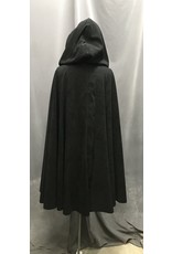 Cloak and Dagger Creations 4734 - Black Moleskin Cloak, Blue Hood Lining, Pewter Clasp