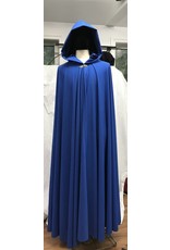 Cloak and Dagger Creations 4766 - Medium Blue Lightweight Rayon Blend Cloak, Blue Velvet Hood Lining, Pewter Clasp