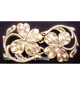 Cloakmakers.com Shamrock Cloak Clasp - Jewelers Bronze