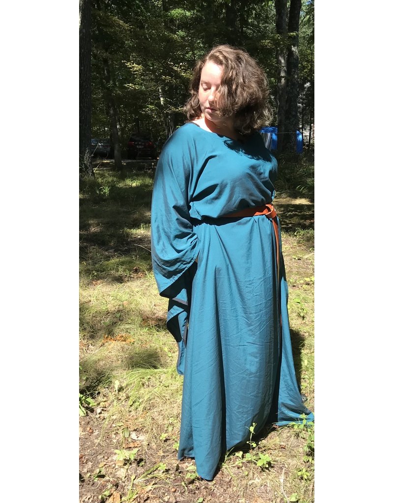 Cloak and Dagger Creations G1132 - Dark Teal Gown w/Pockets, Sweetheart Neckline, Dropped Sleeves