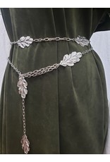 Cloakmakers.com Chain Belt, Oak Leaf, Silvertone
