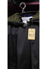 Cloak and Dagger Creations 4715 - Short Black  Cloak w/Pockets, Green Hood Lining, Pewter Clasp