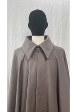 Cloakmakers.com 4781 - Taupe Victorian Collared Cloak, Byzantine Swirl Clasp