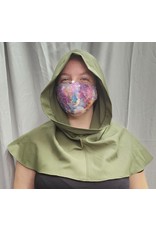 Cloakmakers.com H352 - Olive Green Hooded Cowl, Water Resistant