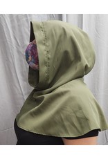 Cloakmakers.com H352 - Olive Green Hooded Cowl, Water Resistant