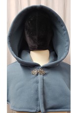 Cloak and Dagger Creations 4774 -  Blue Green Windpro Fleece Short Cloak, Pewter Clasp