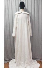 Cloakmakers.com R486 - Washable White Moleskin Monk's Robe, Extra Long