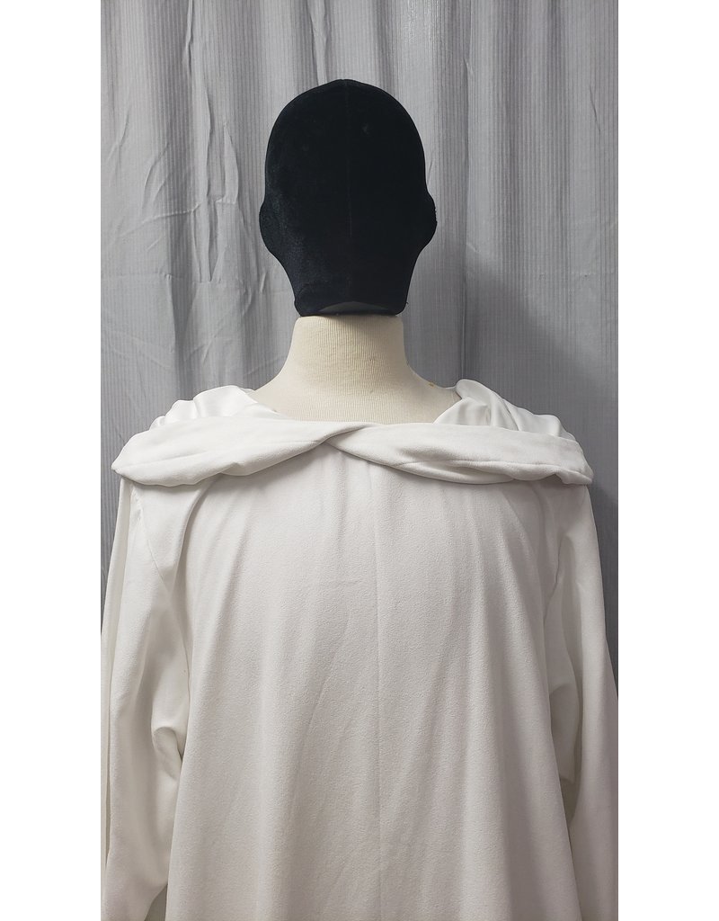 Cloakmakers.com R486 - Washable White Moleskin Monk's Robe, Extra Long