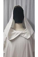 Cloakmakers.com R486 - Washable White Moleskin Monk's Robe, Extra Long