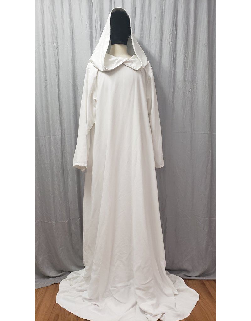 Cloak and Dagger Creations R486 - Washable White Moleskin Monk's Robe, Extra Long