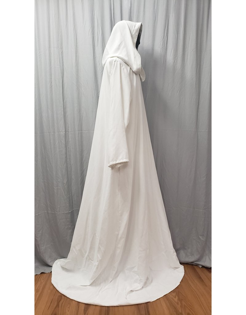 Cloak and Dagger Creations R486 - Washable White Moleskin Monk's Robe, Extra Long