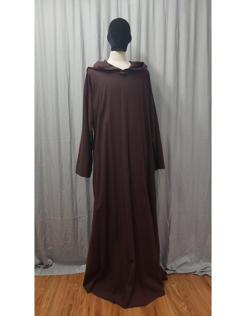Cloakmakers.com R506 - Cotton/Linen Long Brown Monk Robe w/Pockets, Washable
