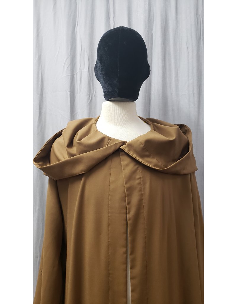 Cloak and Dagger Creations R508-Brown Jedi Robe w/Pockets & Generous Hood, Washable