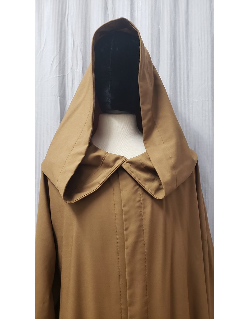 Cloakmakers.com R508-Brown Jedi Robe w/Pockets & Generous Hood, Washable