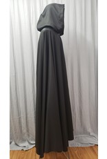 Cloakmakers.com 4799 -  Wind-Resistant Black Cloak, Purple Hood Lining, Pewter Clasp