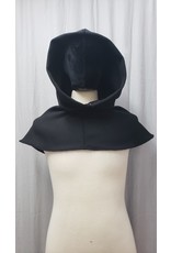 Cloak and Dagger Creations H358 - Black Wool Hooded Cowl