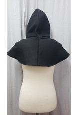 Cloakmakers.com H358 - Black Wool Hooded Cowl