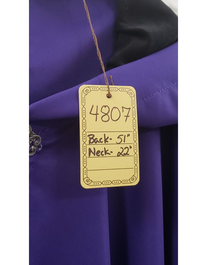 Cloakmakers.com 4807 - Bright Purple Washable Cloak, Black Moleskin Hood Lining, Pewter Clasp