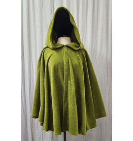 Cloak and Dagger Creations 4826 Washable Green Fleece Short Hooded Cloak,