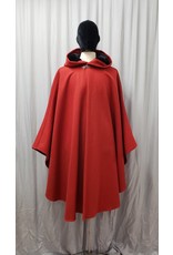 Cloak and Dagger Creations 4510 - Madder Red Woolen Shape Shoulder Ruana-Style Cloak