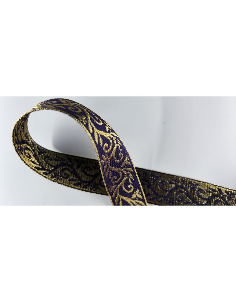 Cloakmakers.com Formal Vine Trim, Gold on Purple