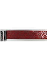 Cloakmakers.com Formal Vine Trim, Silver on Red