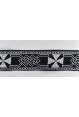 Cloakmakers.com Maltese Cross Trim, Silver/Black