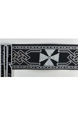 Cloakmakers.com Maltese Cross Trim, Silver/Black