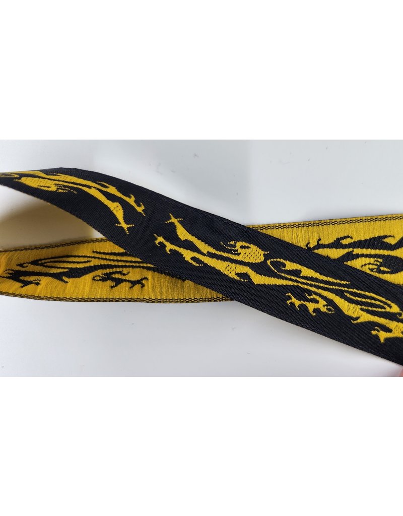 Cloakmakers.com Lion Passant Trim, Scottish, Yellow/Black