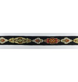 Cloak and Dagger Creations Medallion Trim, Gold/Red/Green - Narrow