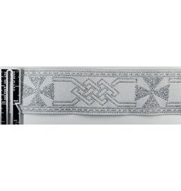 Cloakmakers.com Maltese Cross Trim, Silver/White