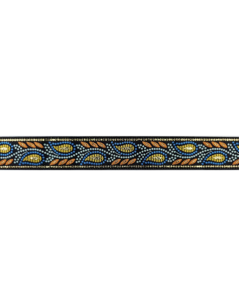 Cloakmakers.com Running Mosaic Vine Trim, Gold/Blue