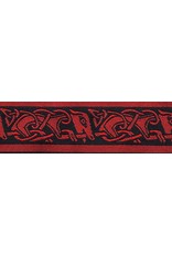 Cloakmakers.com Celtic Running Dogs Trim, Red/Black