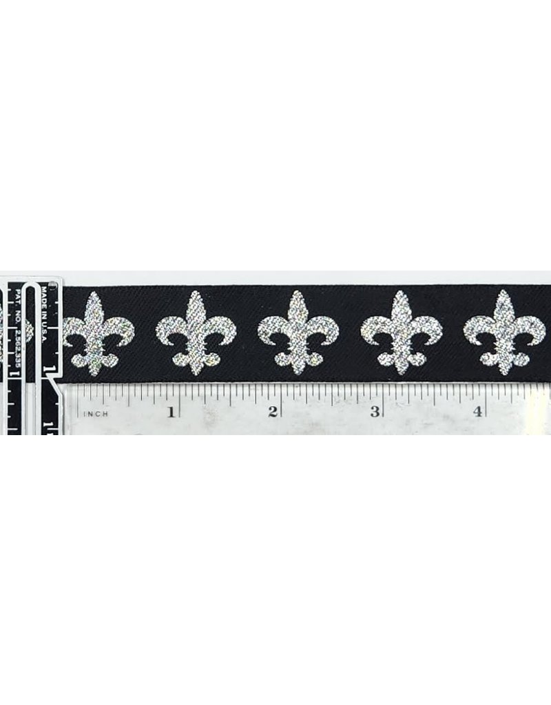 Cloakmakers.com Fleur De Lis - Silver on Black