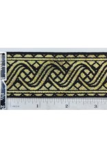 Cloakmakers.com Ripple Knotwork Trim, Gold/Black (Reversible!)