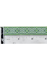 Cloakmakers.com Square Diamonds Trim, Green/White