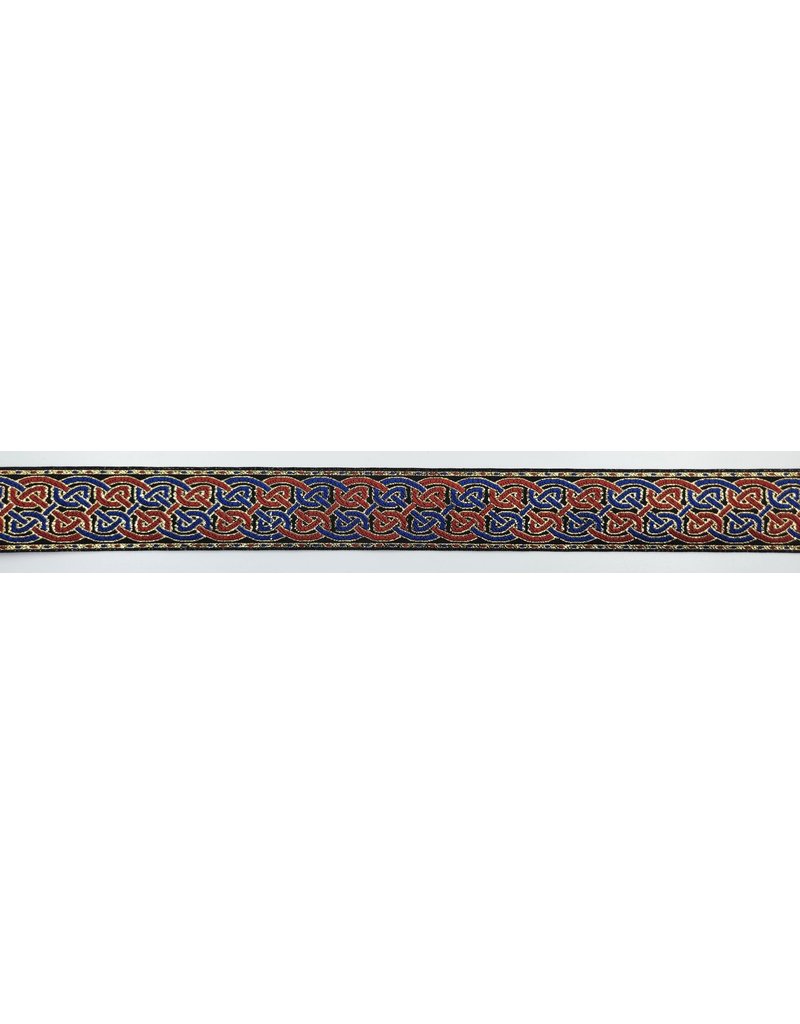 Cloakmakers.com Double Celtic Knot Trim, Blue/Red/Gold