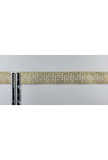 Cloakmakers.com Greek Key Trim, Gold/White - Narrow