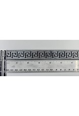 Cloakmakers.com Greek Key Trim, Silver/Black - Narrow