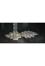 Cloakmakers.com Red Elm Leaf Cloak Clasp - Silver Tone Plated