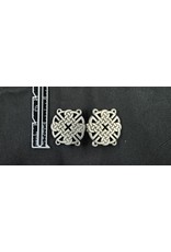 Cloakmakers.com Celtic Knot Round Cloak Clasp - Pewter